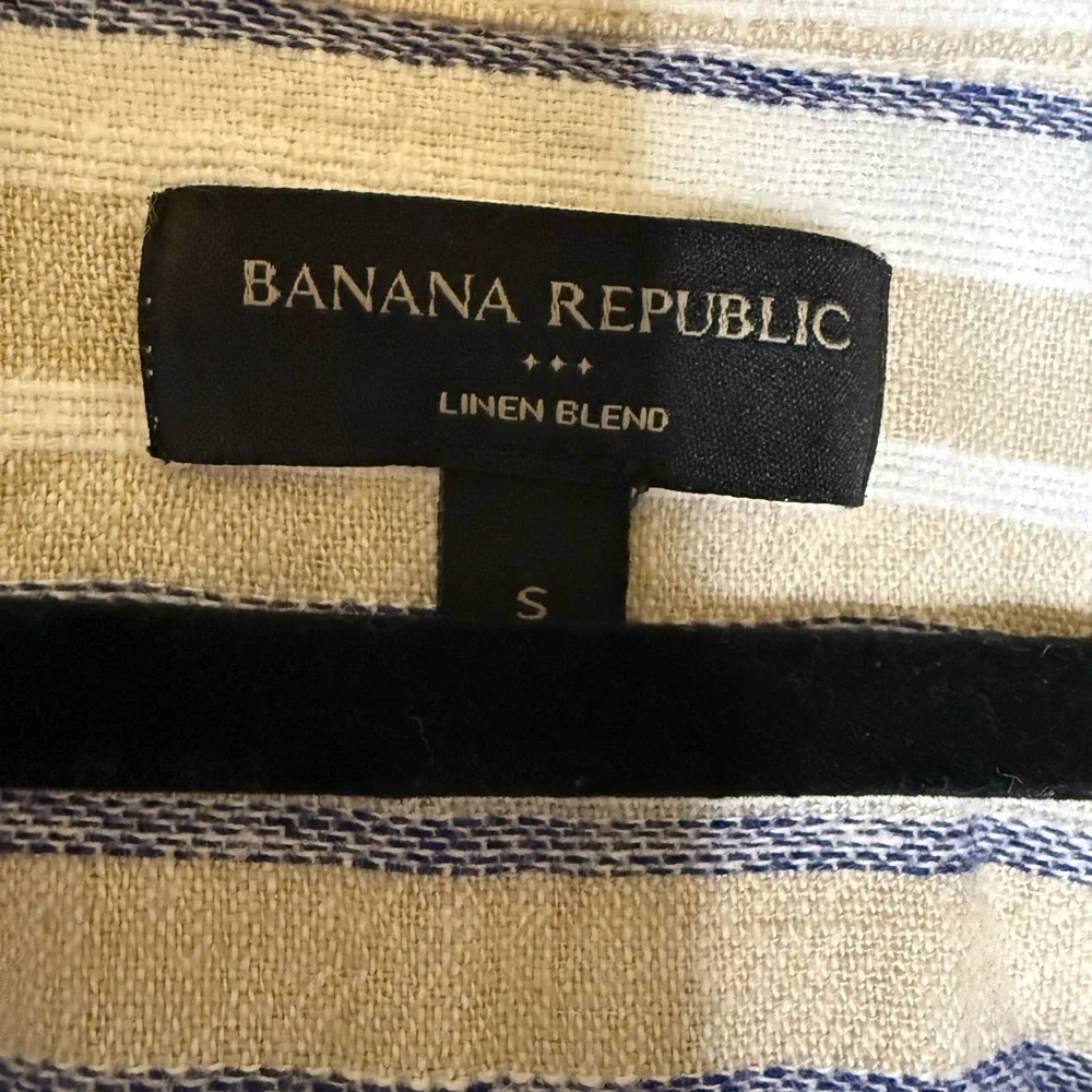 Banana Republic Beige and Navy Striped Linen Blend 3 piece Set - Picture 5 of 5